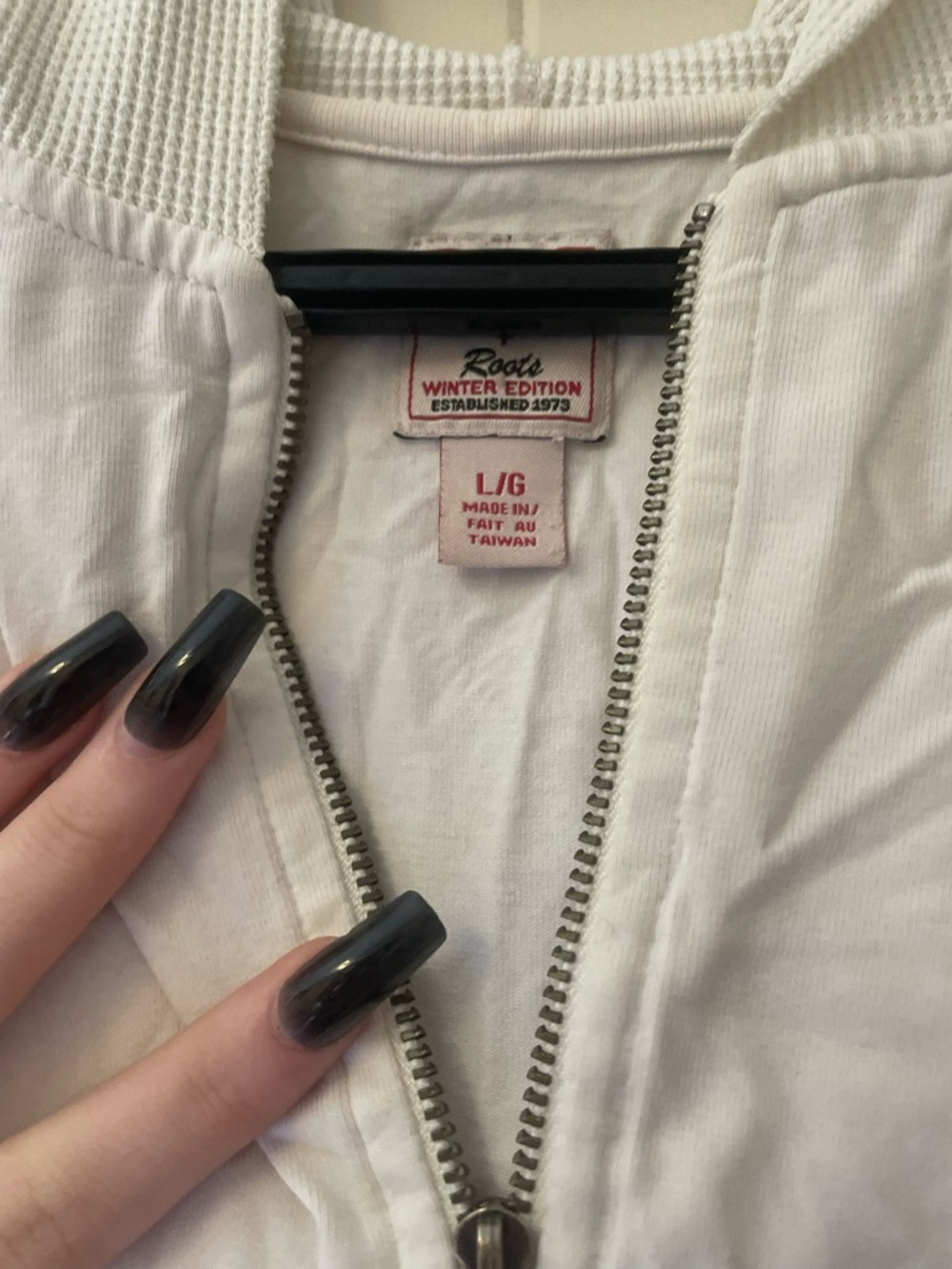Roots White Bomber Jacket - Winter Edition
